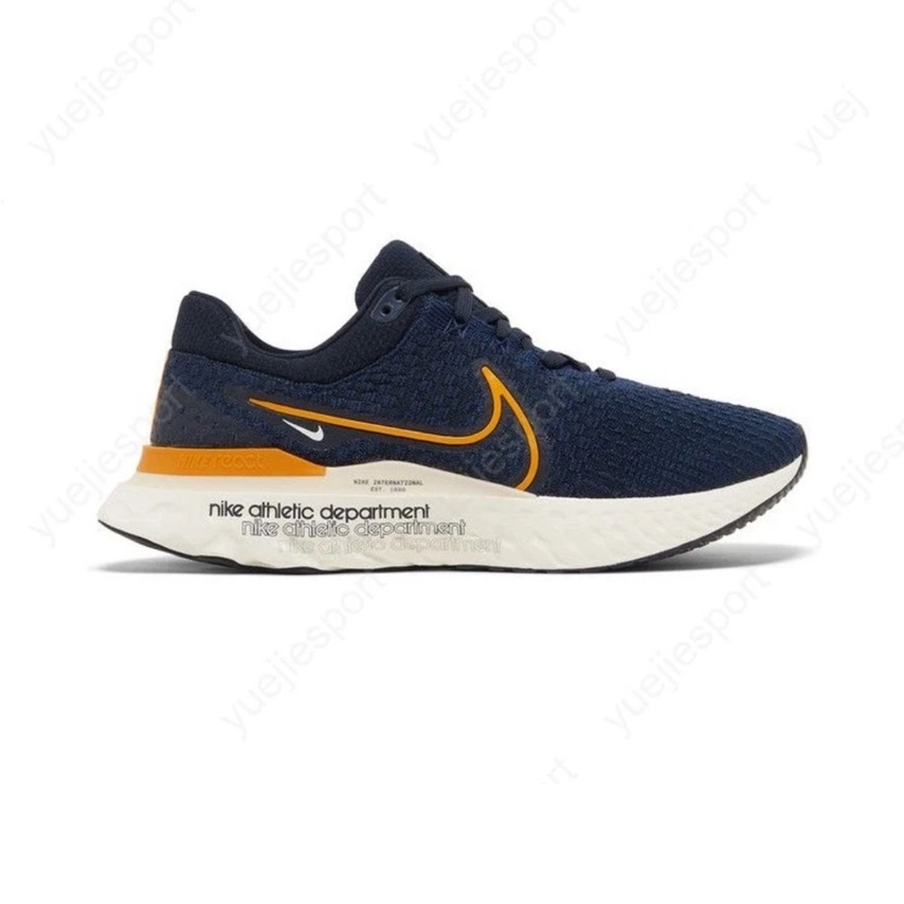 Nike React Infinity Run Flyknit 3 Premium "Athletic Dept" - Navy/Gold Size 12
